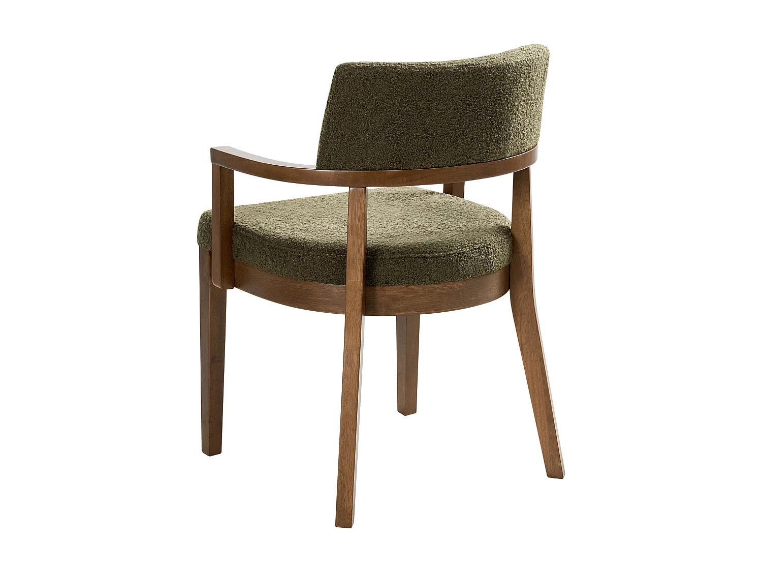 Lot de 2 chaises de salle à manger DALBO Bouclé Marron foncé/vert