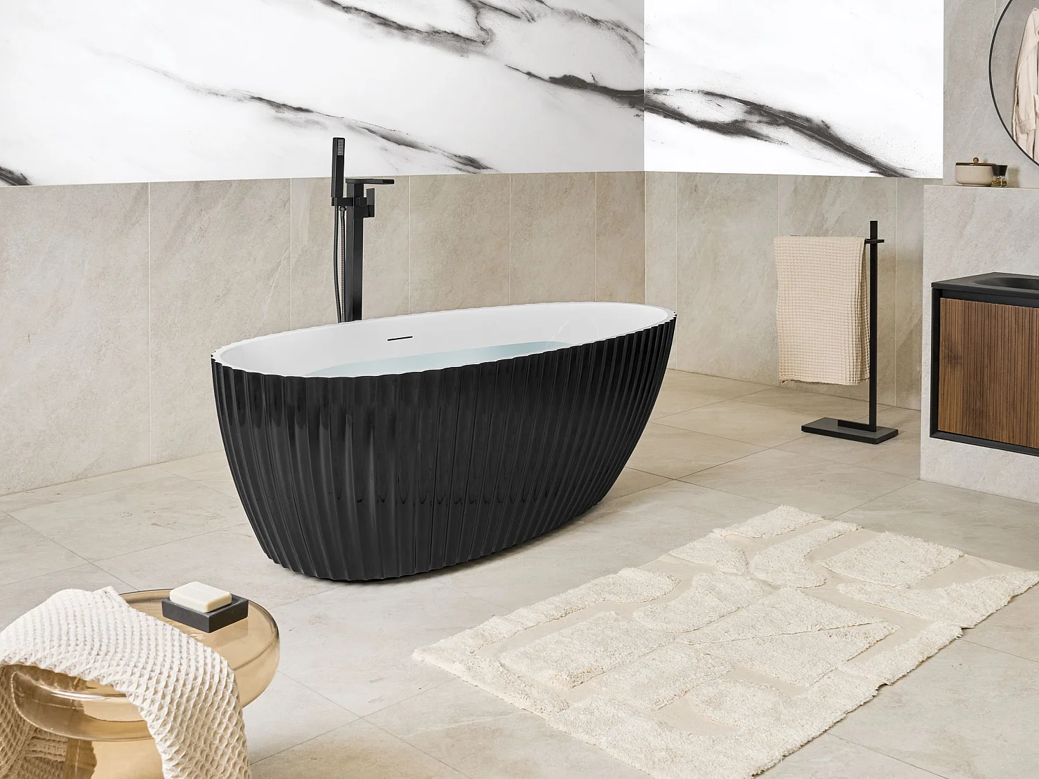 Baignoire îlot TEFE 170 x 78 cm Noir