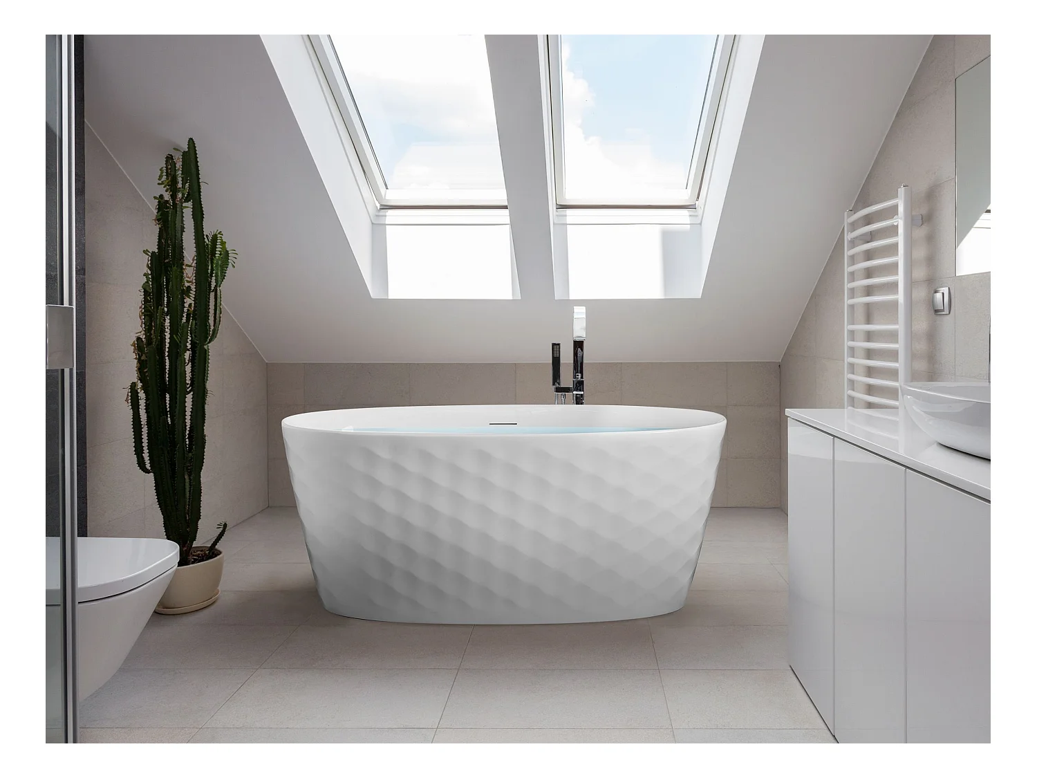 Baignoire îlot CHUBUT 150 x 75 cm Blanc