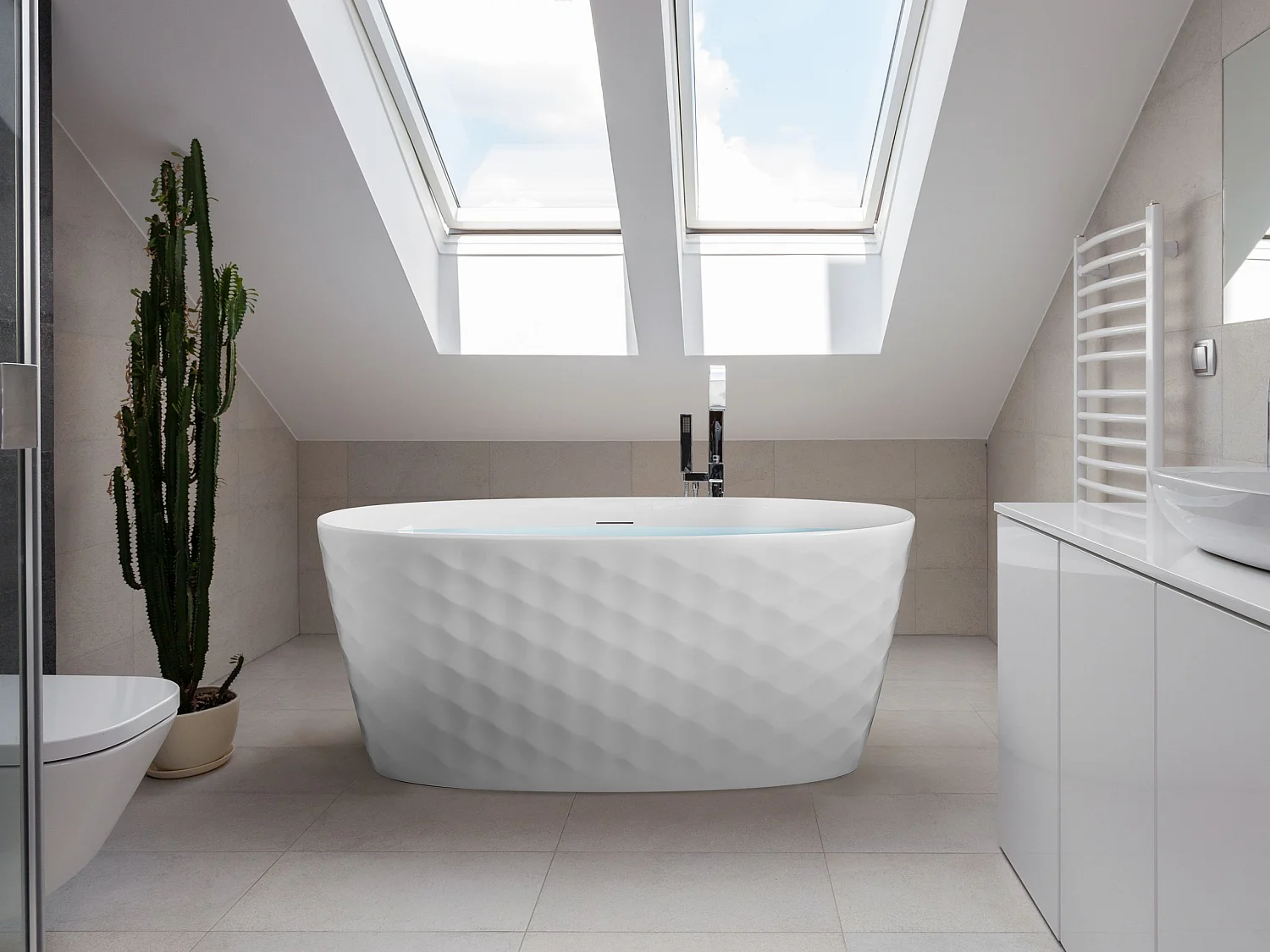 Baignoire îlot CHUBUT 150 x 75 cm Blanc