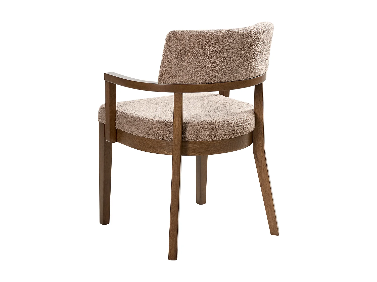 Lot de 2 chaises de salle à manger DALBO Bouclé Marron foncé/taupe