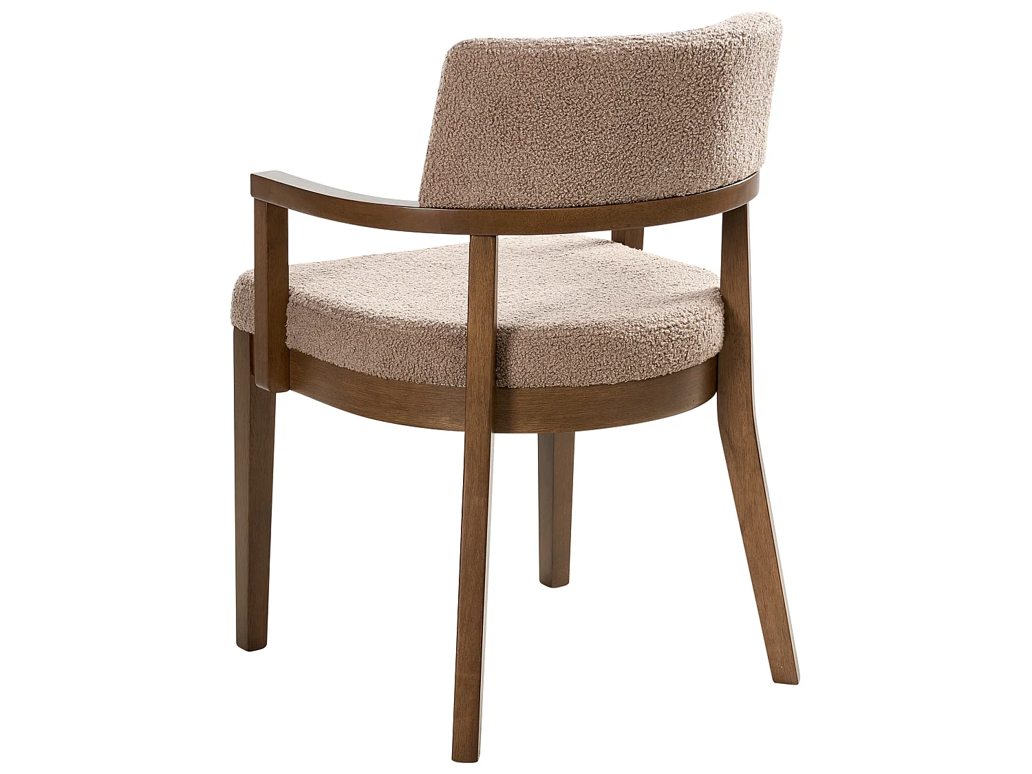 Set of 2 Dining Chairs DALBO Boucle Brown/ Taupe