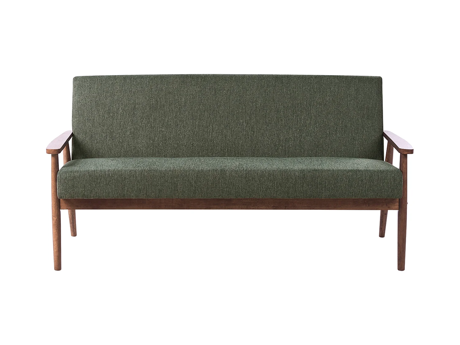 Canapé 3 places ESRUM Tissu Marron foncé/vert