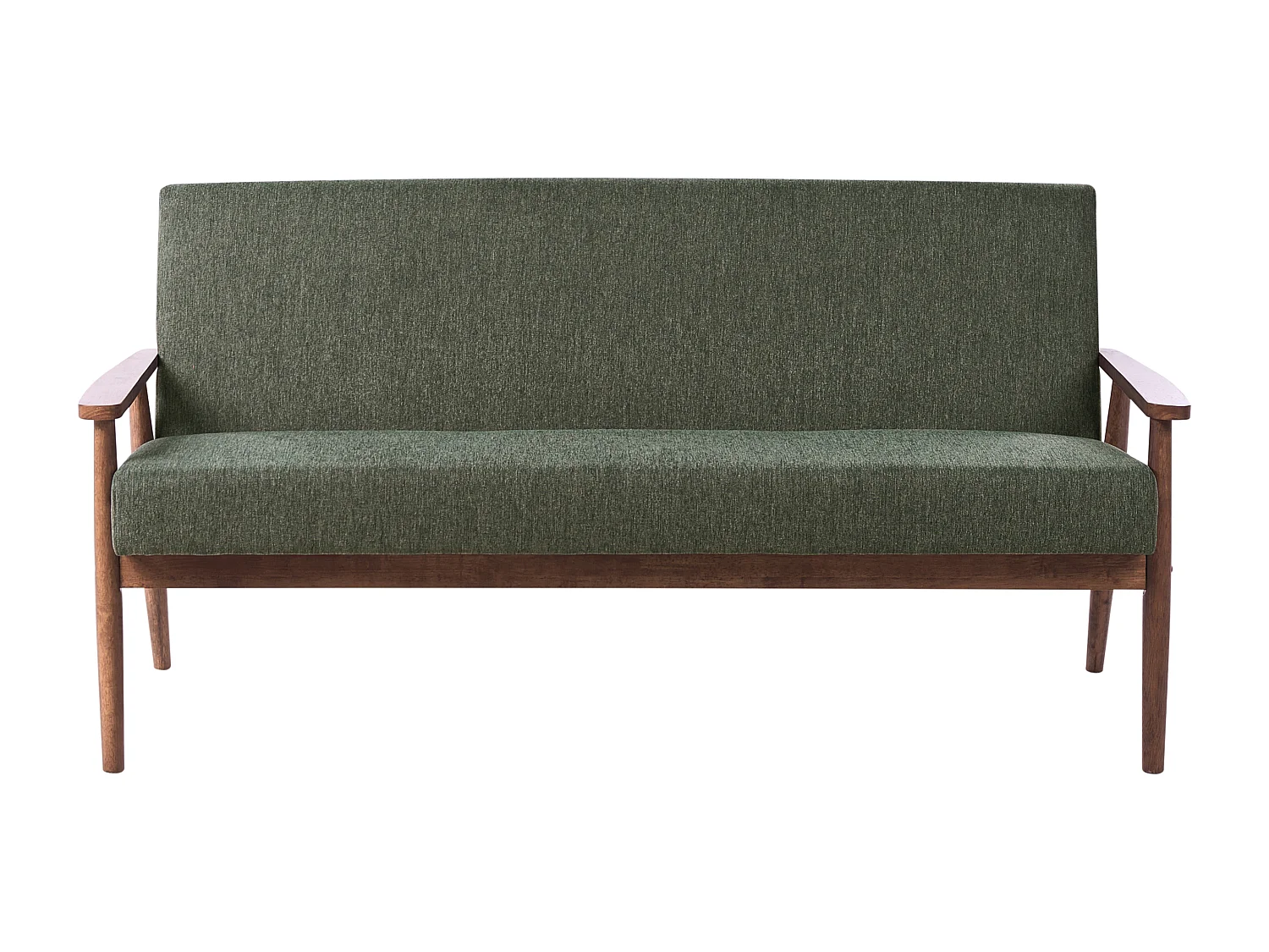 Canapé 3 places ESRUM Tissu Marron foncé/vert