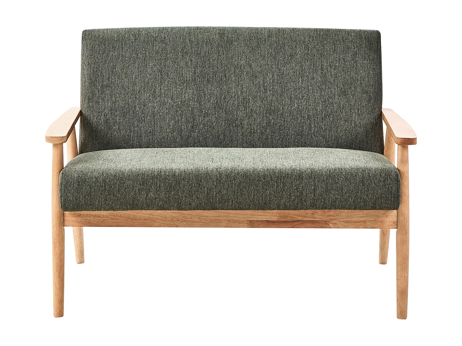 Canapé 2 places ESRUM Tissu Marron clair/vert