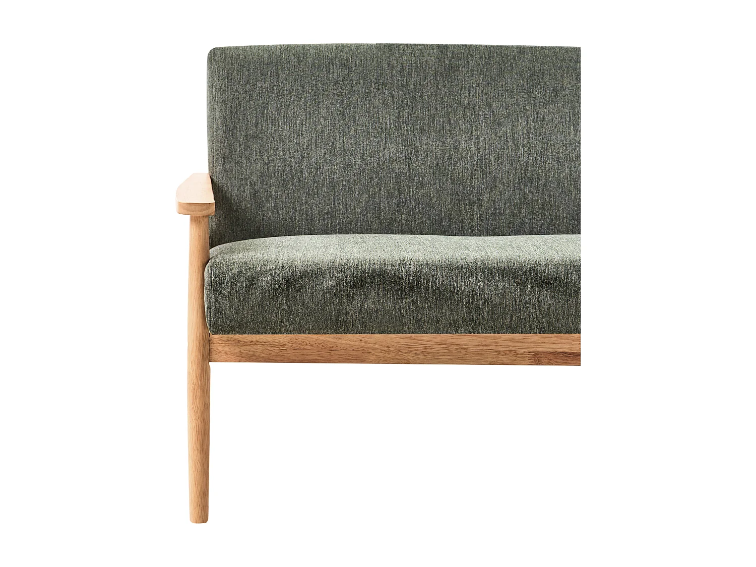 Canapé 2 places ESRUM Tissu Marron clair/vert