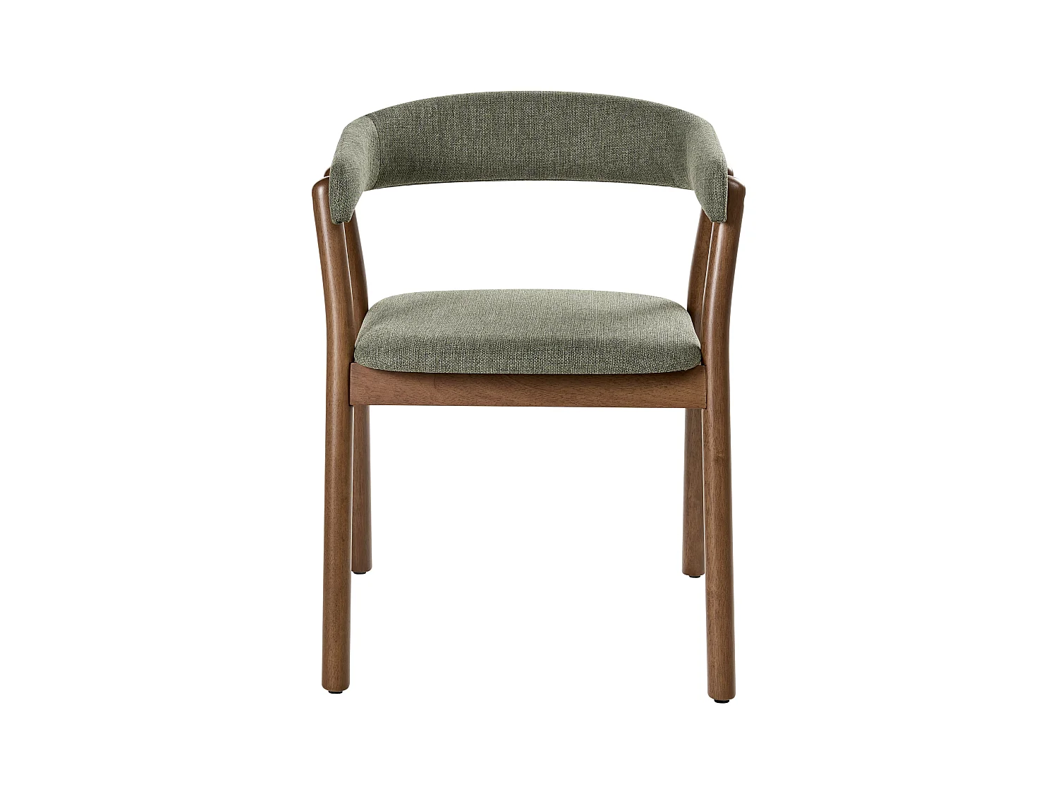 Lot de 2 chaises de salle à manger MYLO Tissu Marron foncé/ Vert