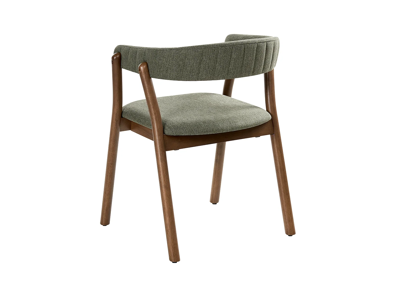 Lot de 2 chaises de salle à manger MYLO Tissu Marron foncé/ Vert