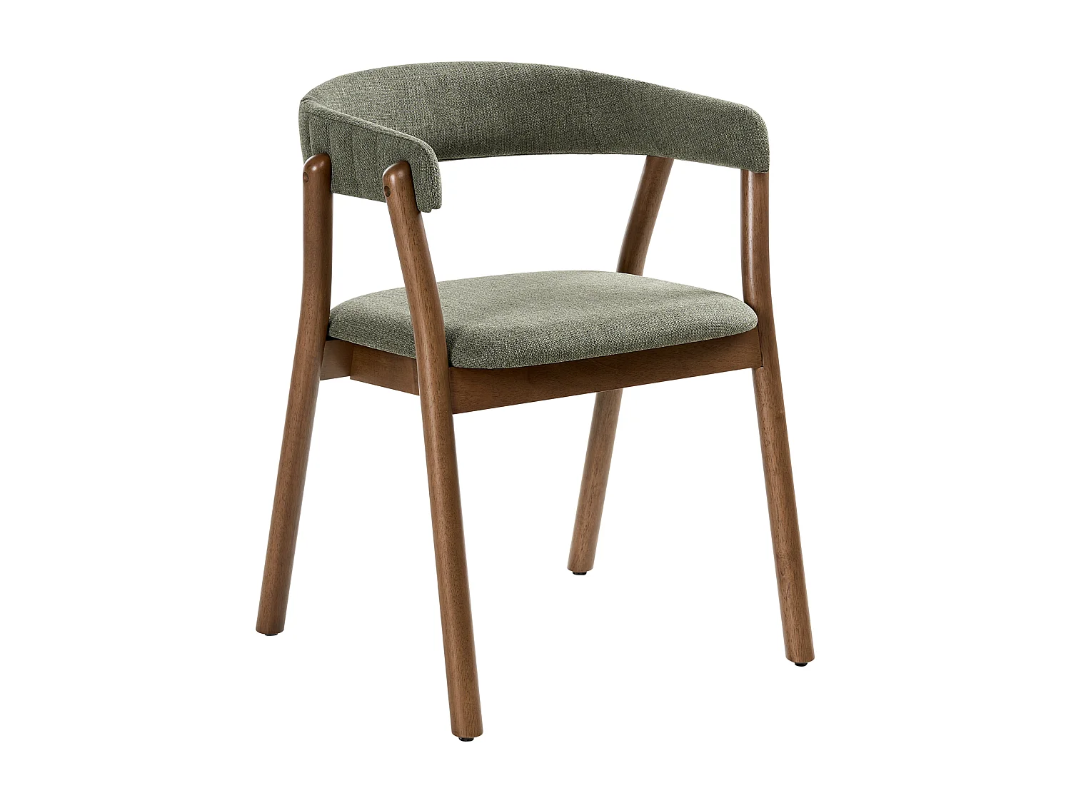 Lot de 2 chaises de salle à manger MYLO Tissu Marron foncé/vert