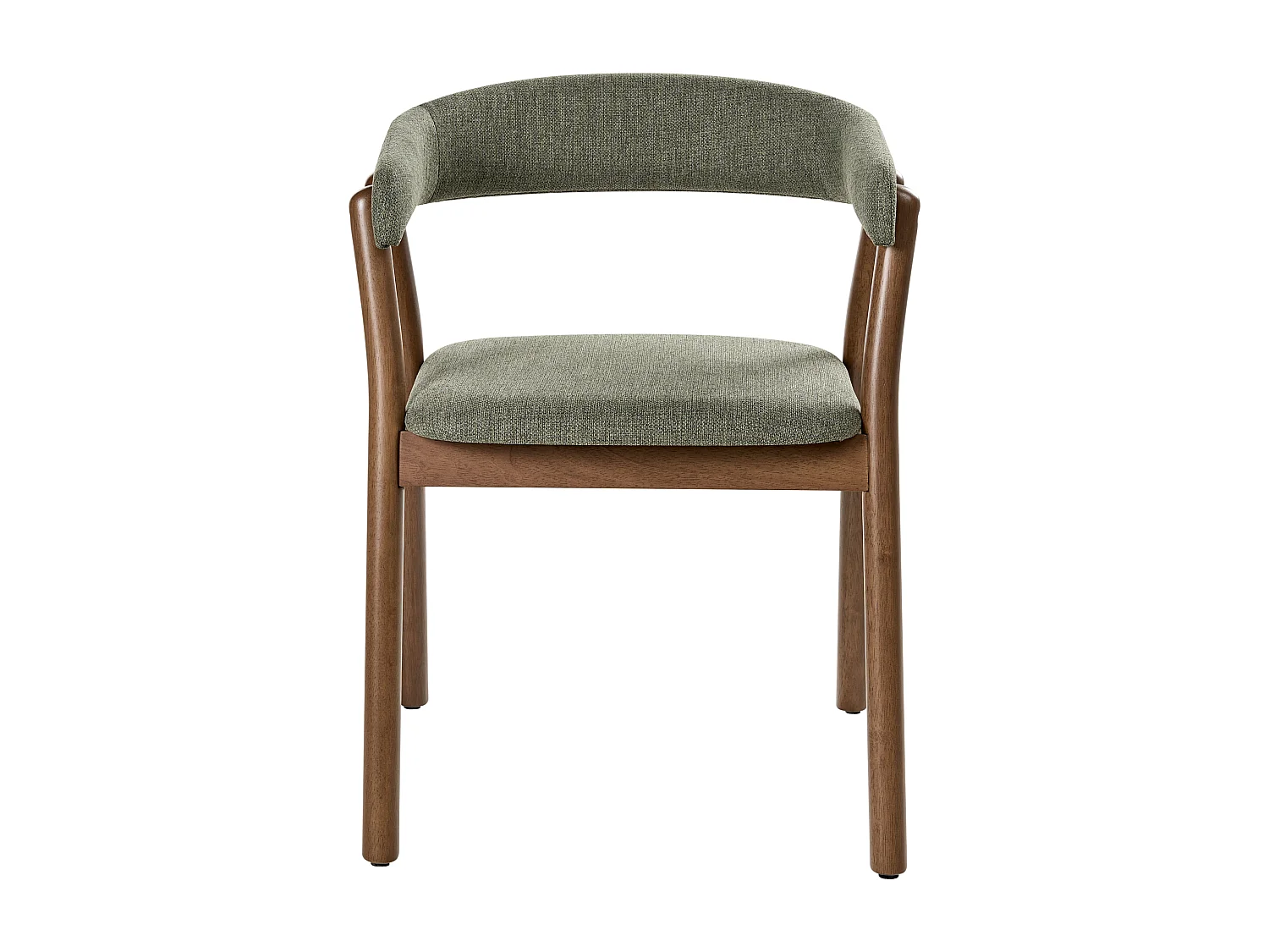 Lot de 2 chaises de salle à manger MYLO Tissu Marron foncé/vert