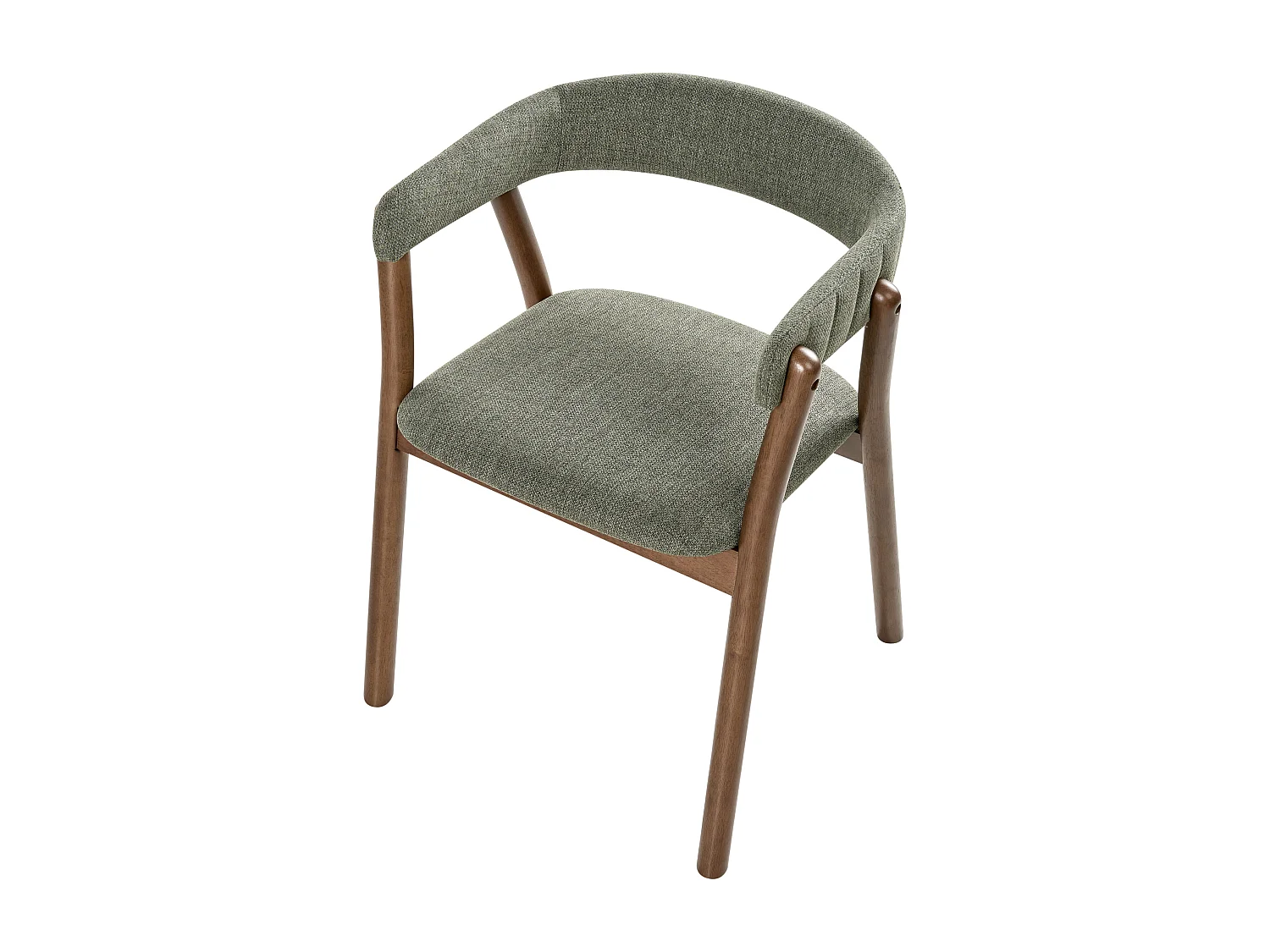 Lot de 2 chaises de salle à manger MYLO Tissu Marron foncé/vert