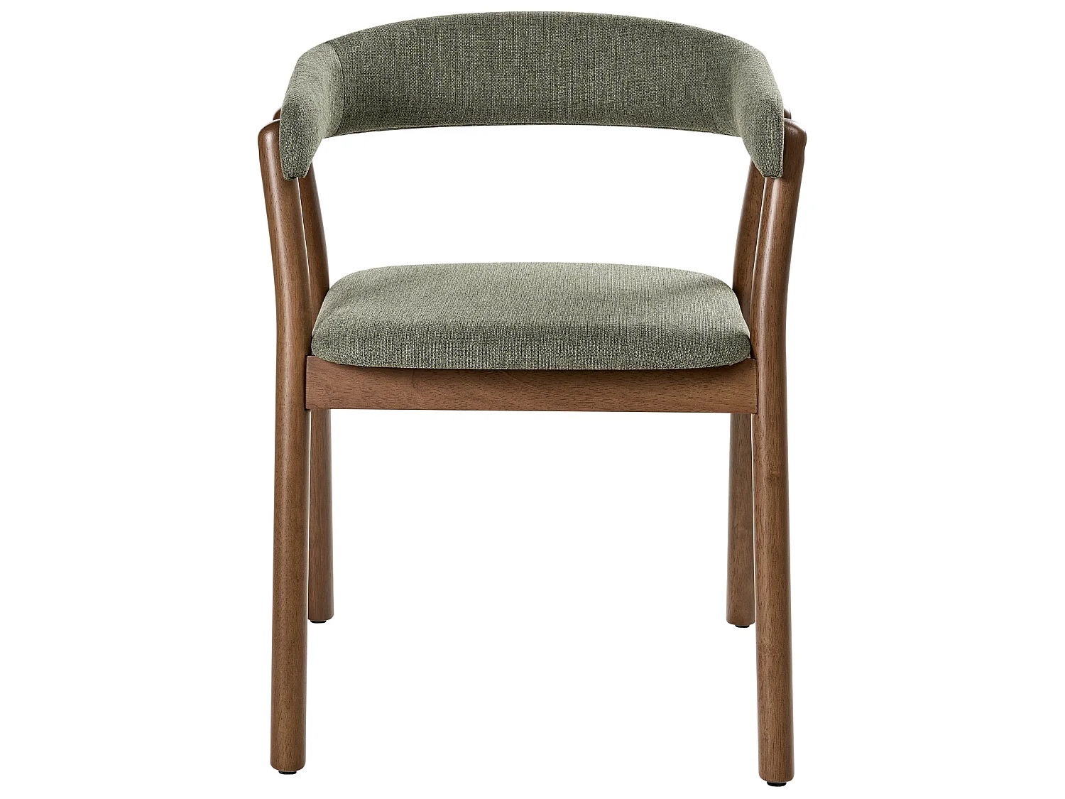 Set of 2 Dining Chairs MYLO Fabric Dark Brown/ Green