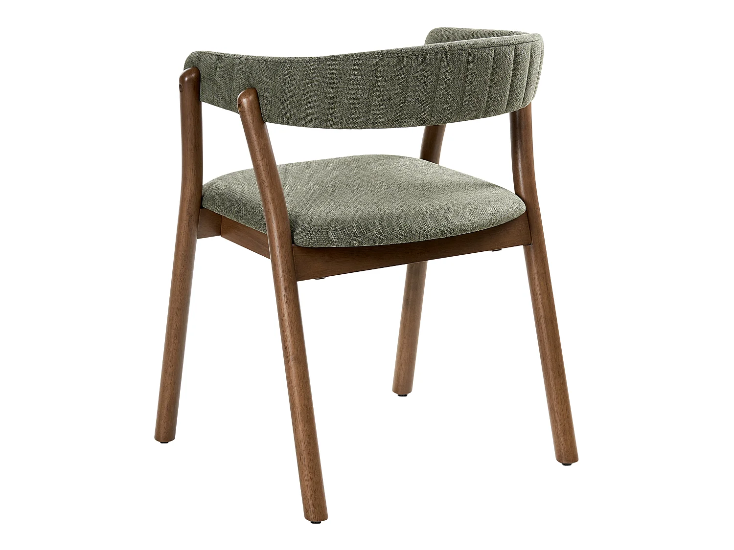 Set of 2 Dining Chairs MYLO Fabric Dark Brown/ Green