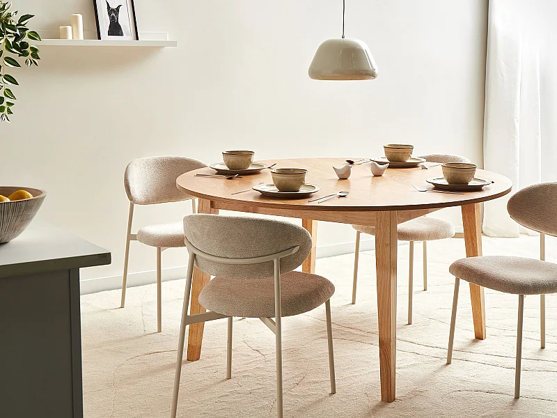 Table de repas HUNTLEY Chêne clair 140 cm 140 cm