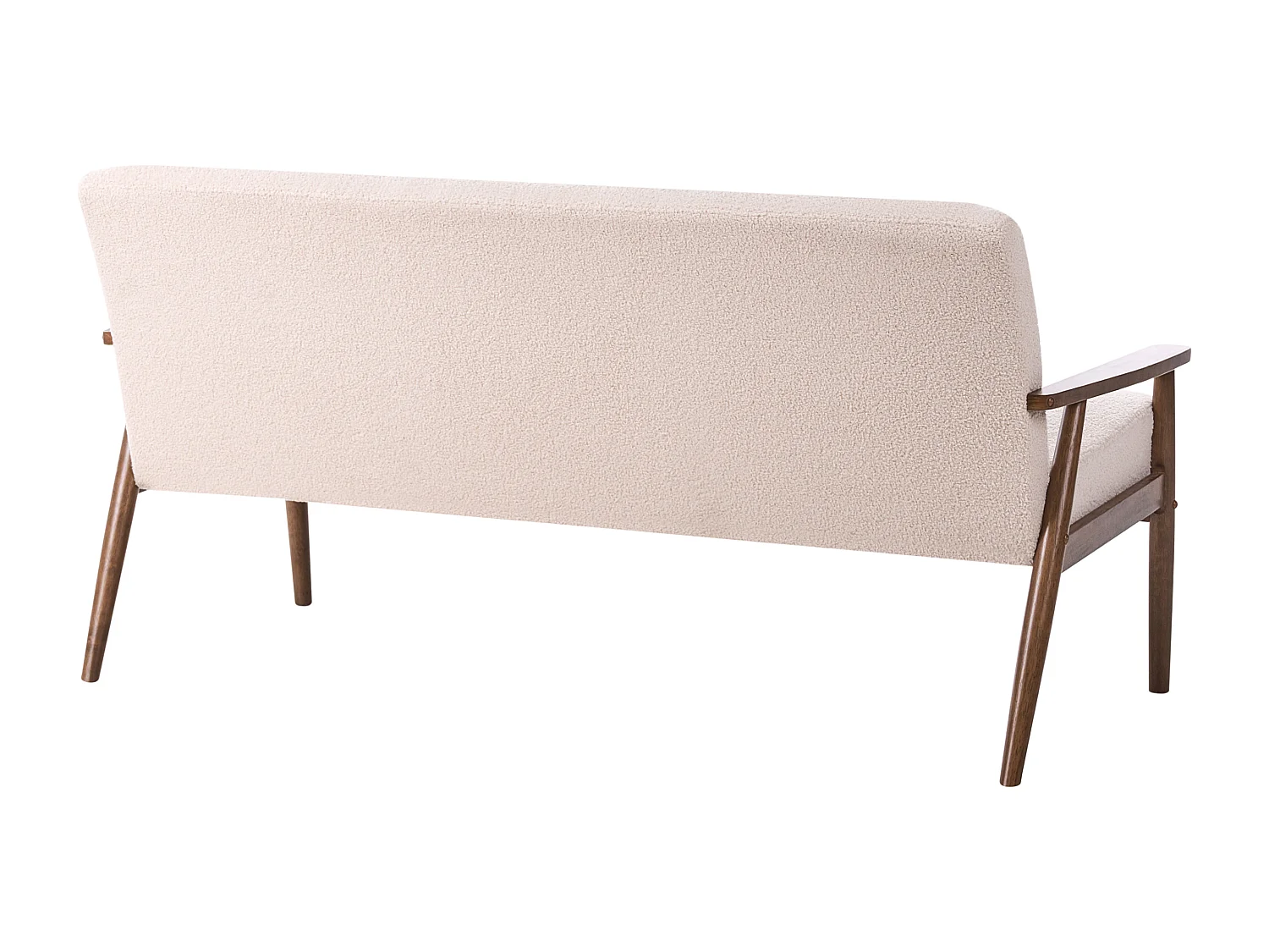 Canapé 3 places ESRUM Bouclé Marron foncé/beige