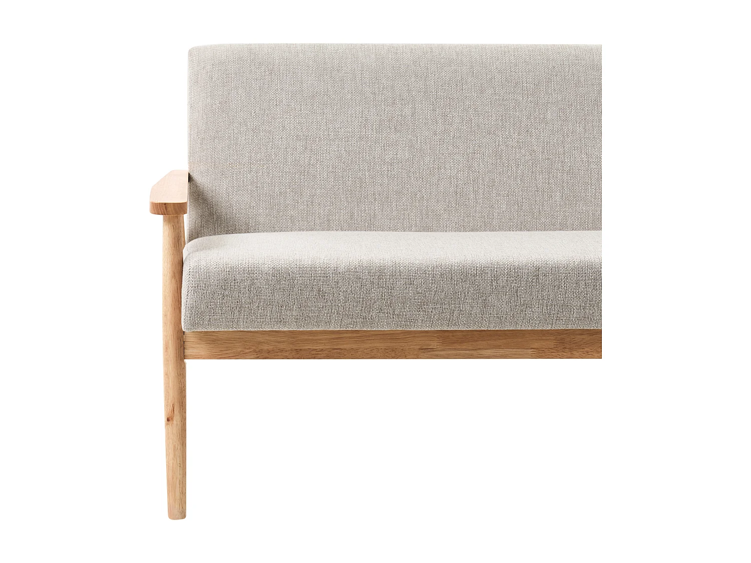 Canapé 3 places ESRUM Tissu Marron clair/gris