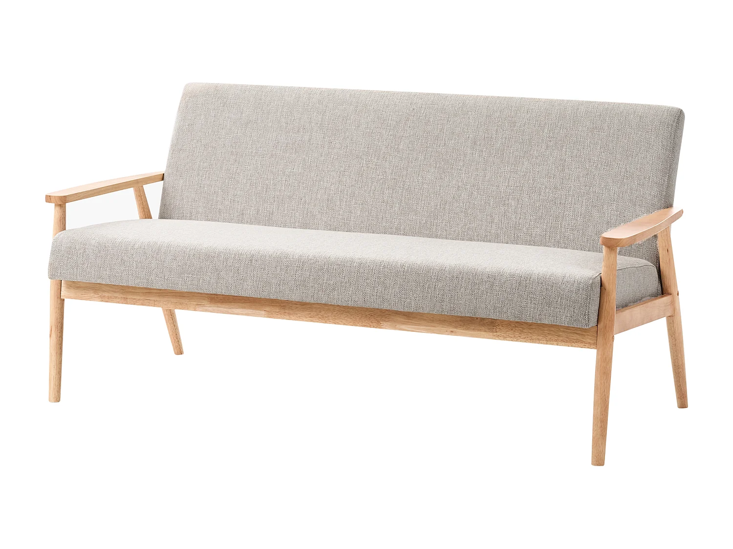 Canapé 3 places ESRUM Tissu Marron clair/gris