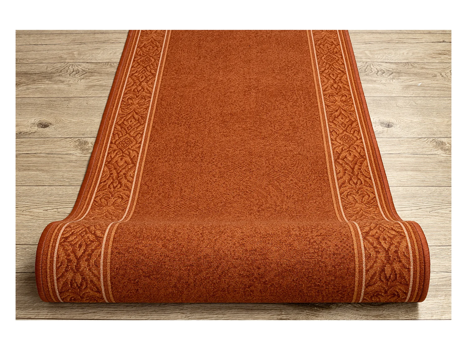 TAPIS DE COULOIR ANTIDÉRAPANT ST.TROPEZ Cadre antidérapant roux 100x780 cm