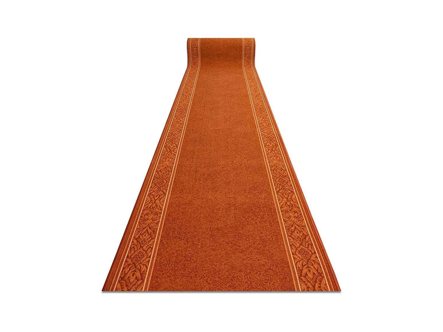 TAPIS DE COULOIR ANTIDÉRAPANT ST.TROPEZ Cadre antidérapant roux 100x840 cm
