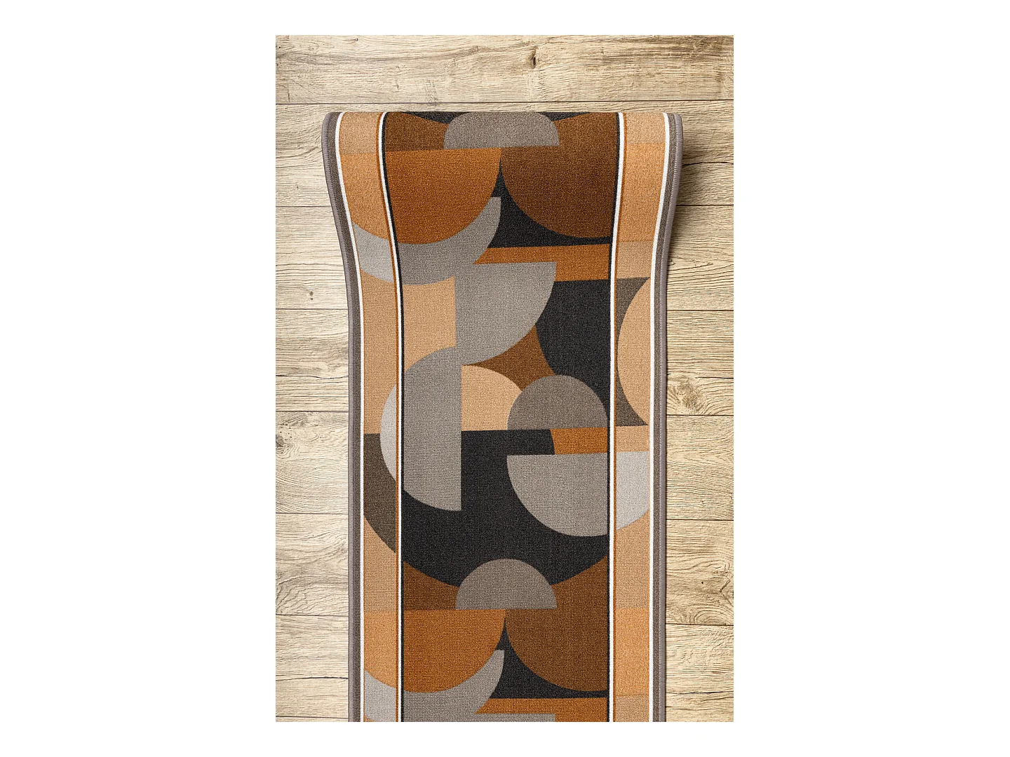 TAPIS DE COULOIR antidérapant MALIS Géométrique, antidérapant beig 100x940 cm