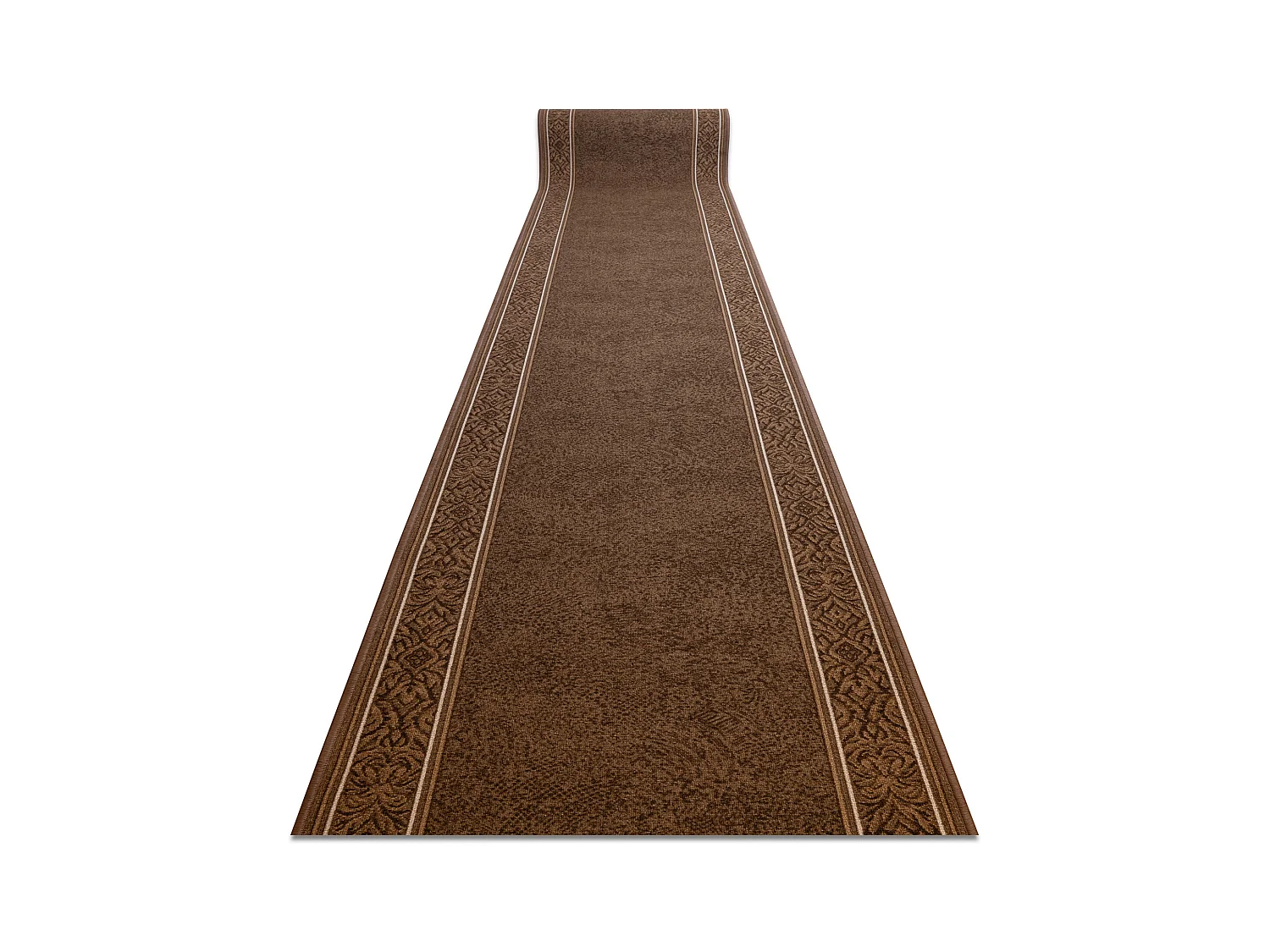 TAPIS DE COULOIR antidérapant ST.TROPEZ Cadre antidérapant marron 100x470 cm