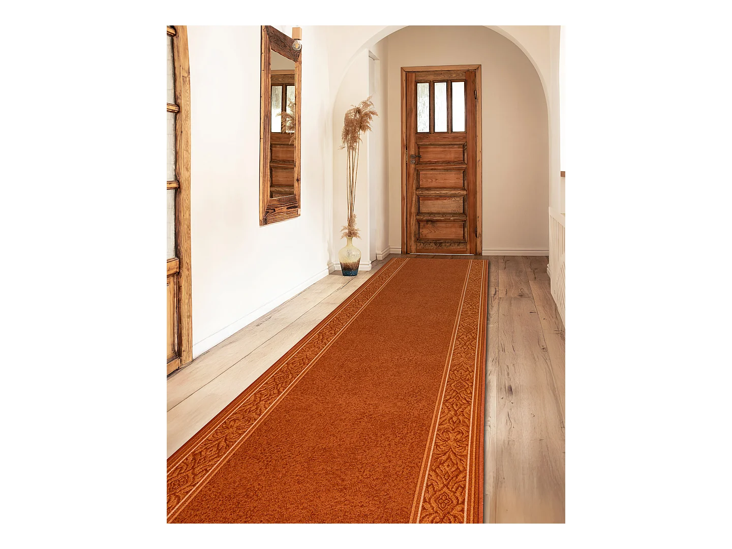 TAPIS DE COULOIR ANTIDÉRAPANT ST.TROPEZ Cadre antidérapant roux 67x560 cm