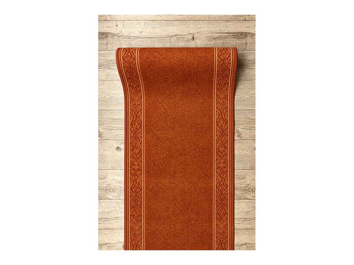 TAPIS DE COULOIR ANTIDÉRAPANT ST.TROPEZ Cadre antidérapant roux 100x750 cm