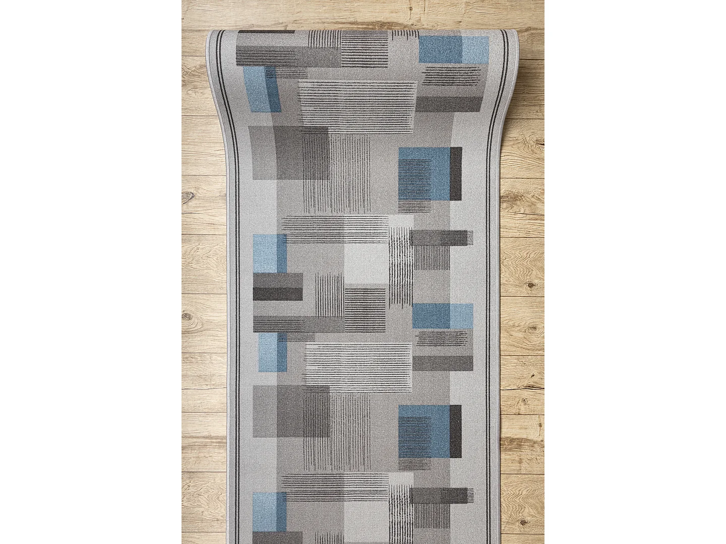 TAPIS DE COULOIR antidérapant LISTRA Géométrique, antidérapant gri 80x990 cm