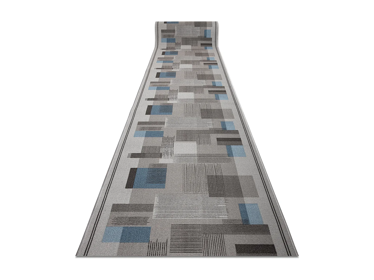 TAPIS DE COULOIR antidérapant LISTRA Géométrique, antidérapant gri 80x330 cm
