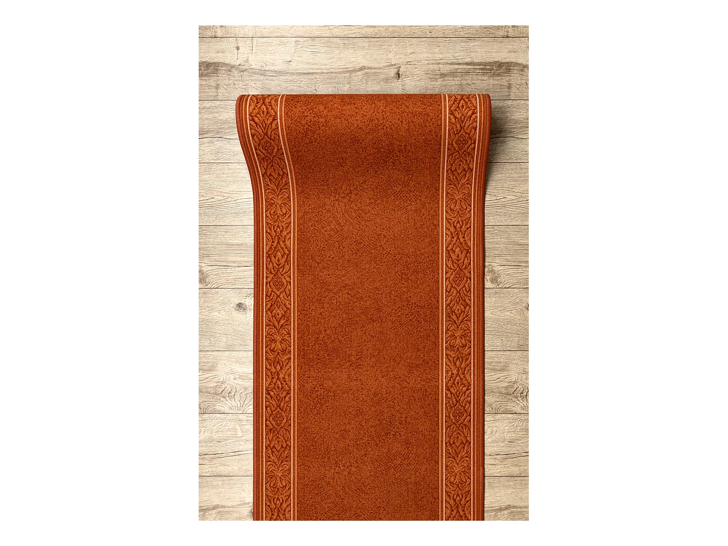 TAPIS DE COULOIR ANTIDÉRAPANT ST.TROPEZ Cadre antidérapant roux 67x410 cm