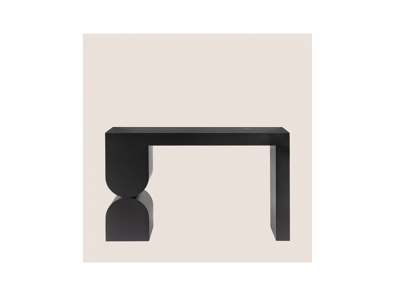 Console design en verre et métal noir L120 - ANDREA