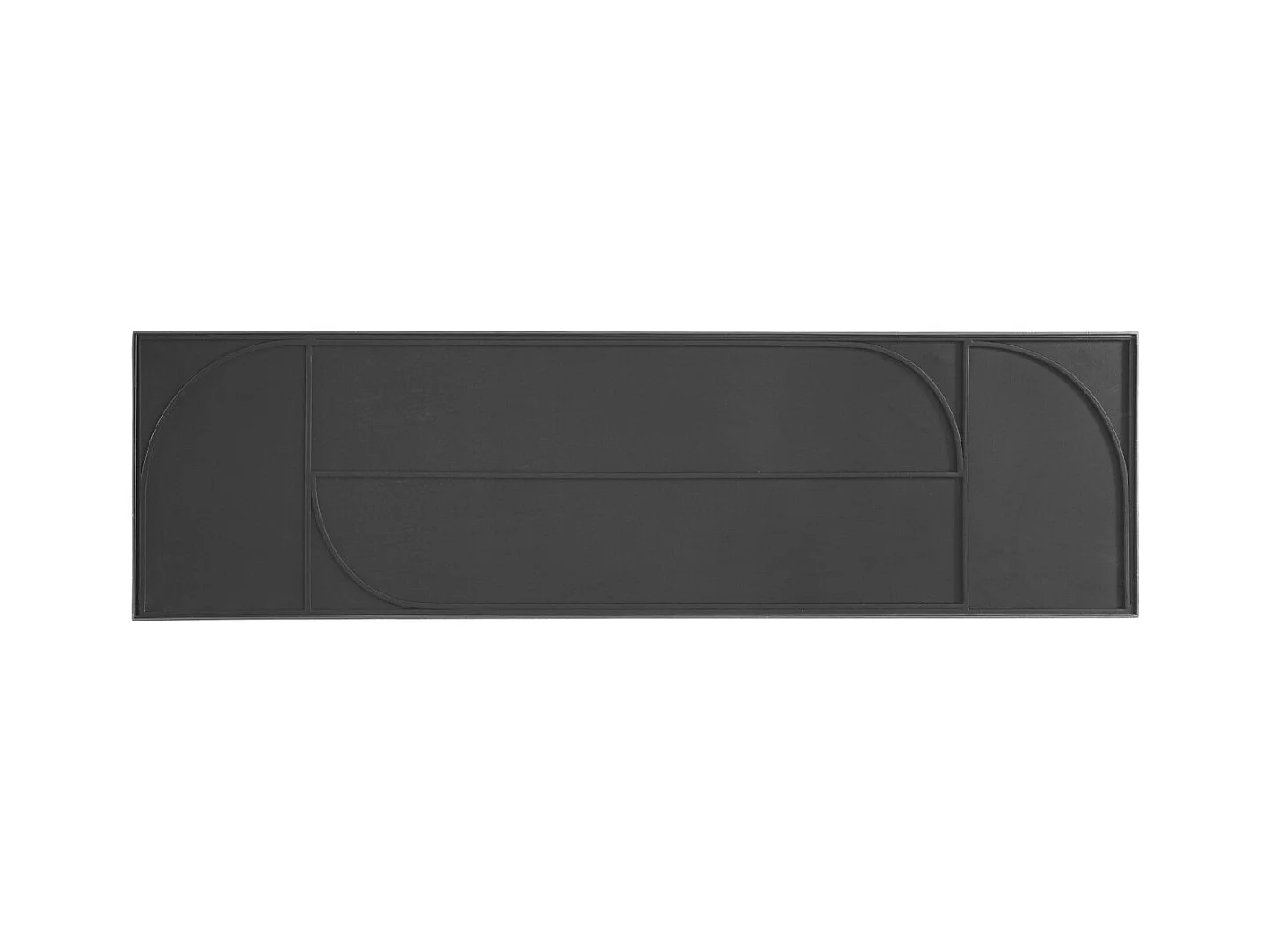 Console design en verre et métal noir L120 - ANDREA