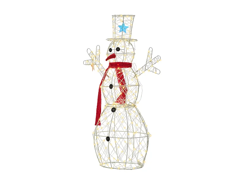 Décoration extérieure LED VASMAN Bonhomme de neige 93 cm Blanc