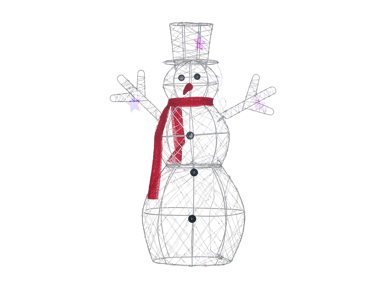 Décoration extérieure LED VASMAN Bonhomme de neige 93 cm Blanc