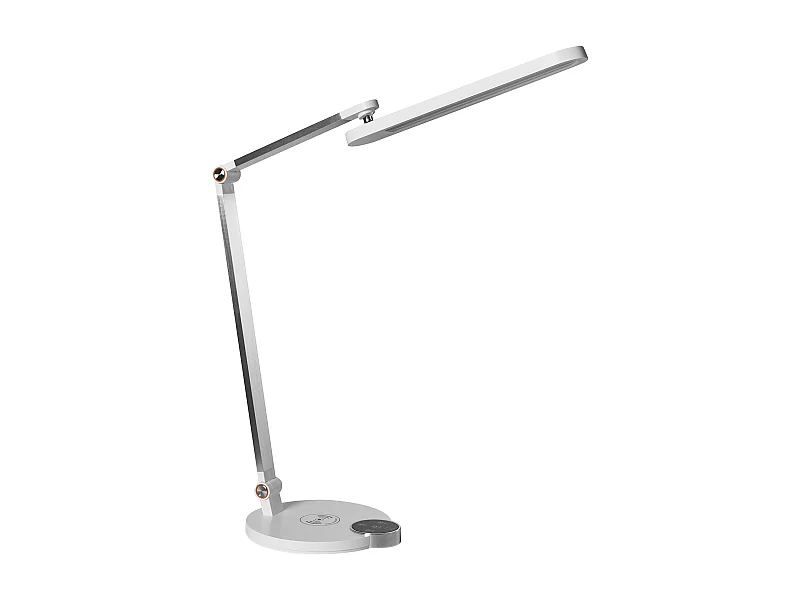 Lampe de bureau LED CAROY Avec chargeur sans fil Blanc