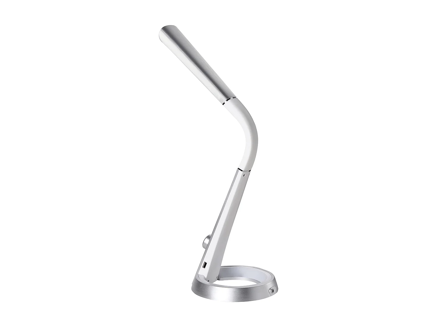 Lampe de bureau LED CANOPUS avec port USB Argenté