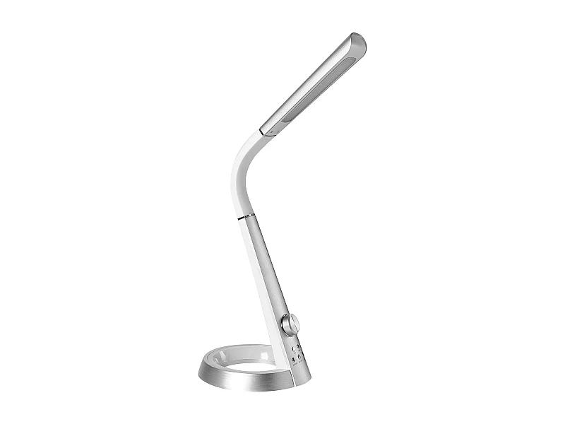 Lampe de bureau LED CANOPUS avec port USB Argenté