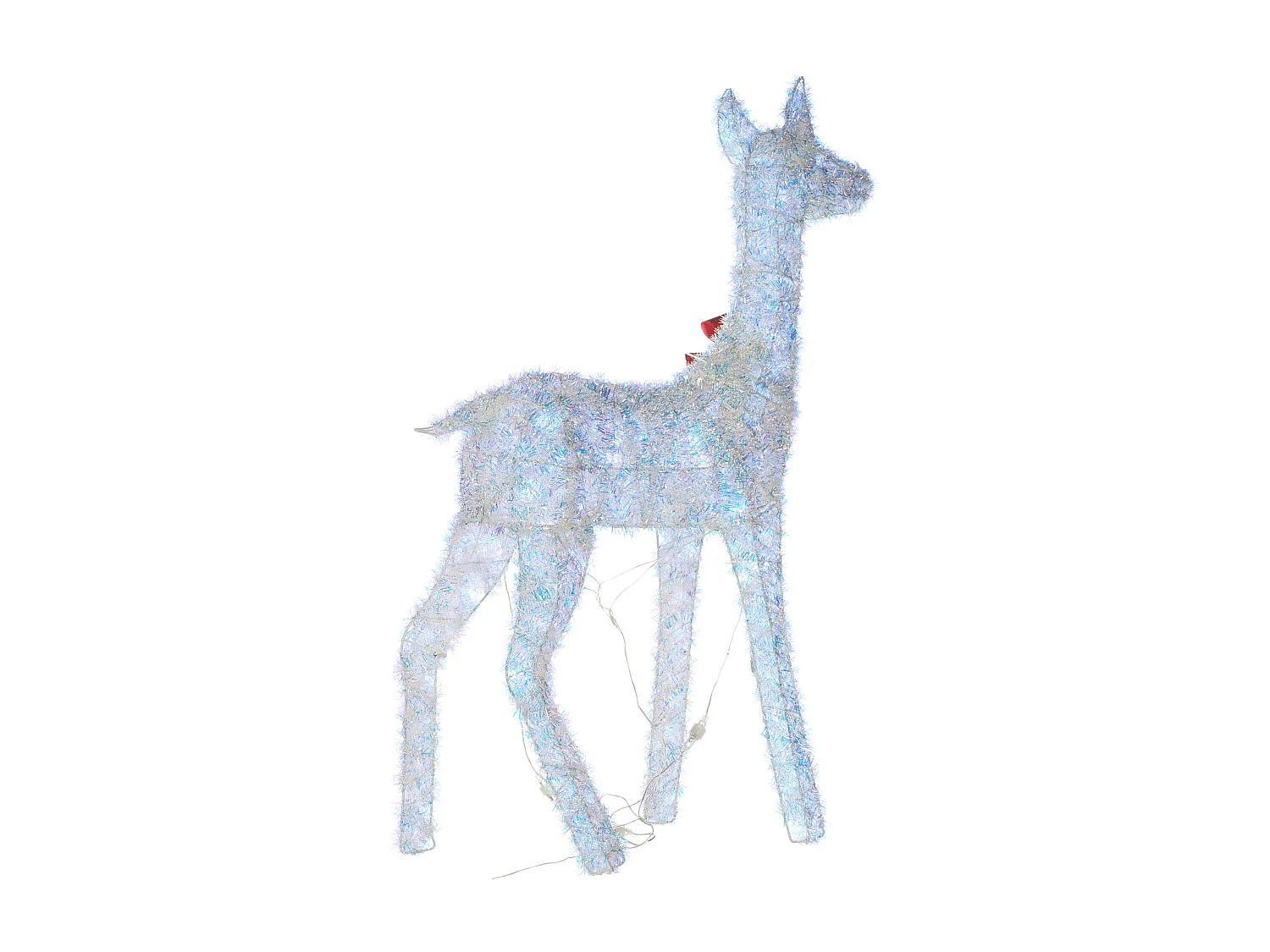 Décoration extérieure LED AURENNE Cerf 110 cm Blanc