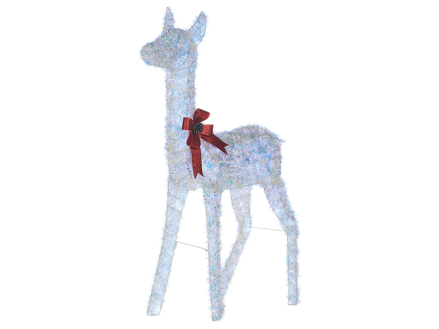 Décoration extérieure LED AURENNE 110 cm Cerf Blanc
