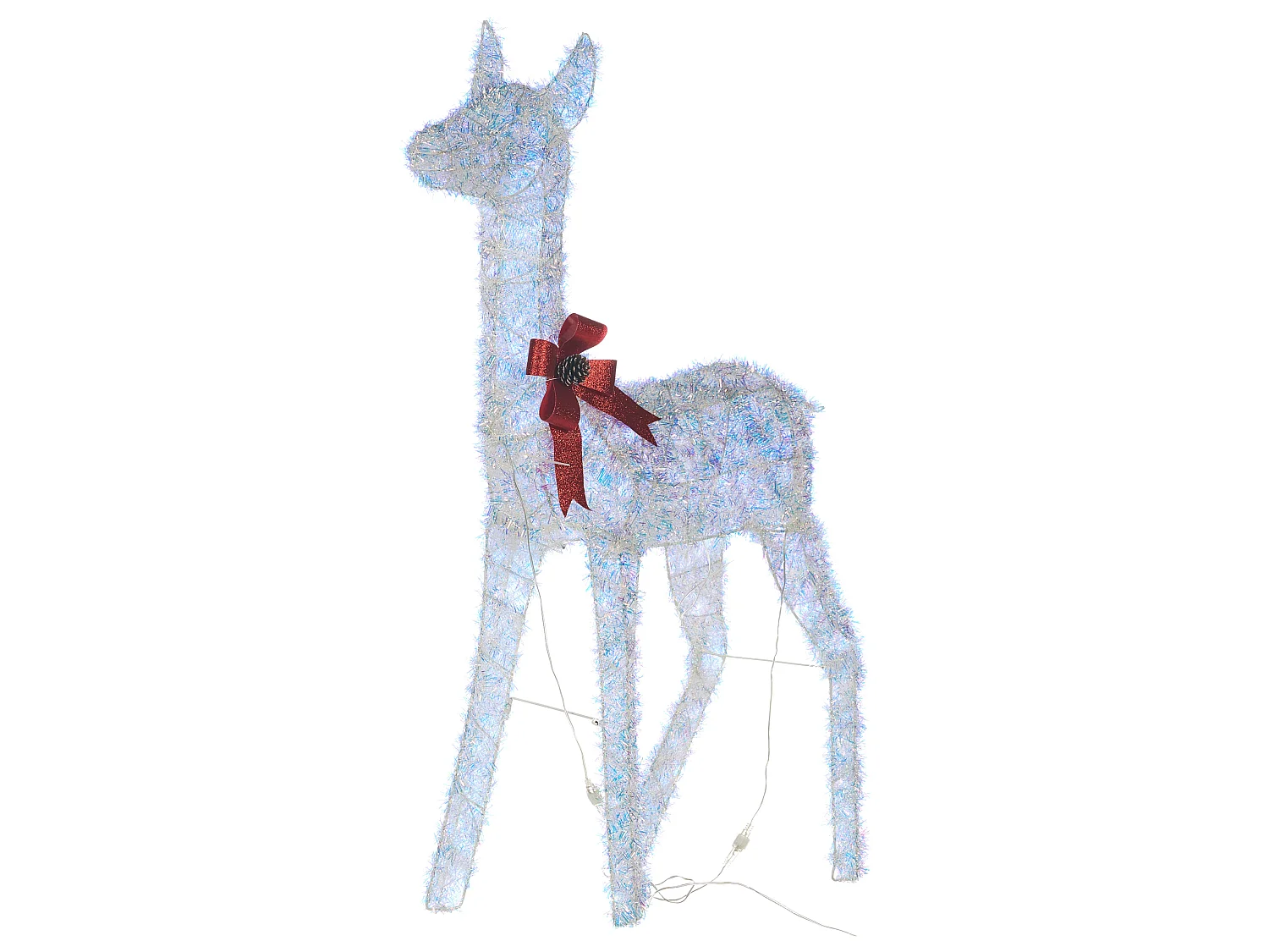 Décoration extérieure LED AURENNE 110 cm Cerf Blanc