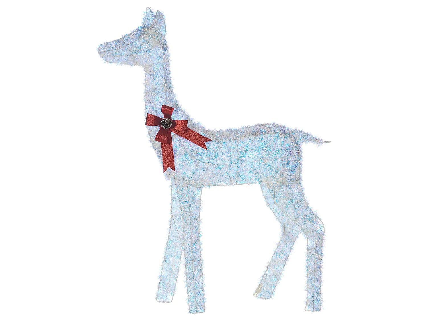 Décoration extérieure LED AURENNE 110 cm Cerf Blanc