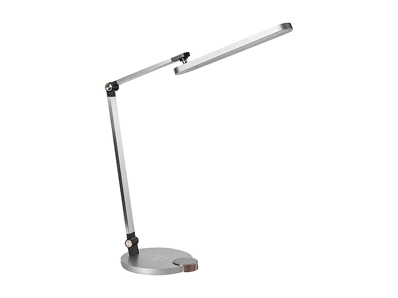 Lampe de bureau LED CAROY Avec chargeur sans fil Gris