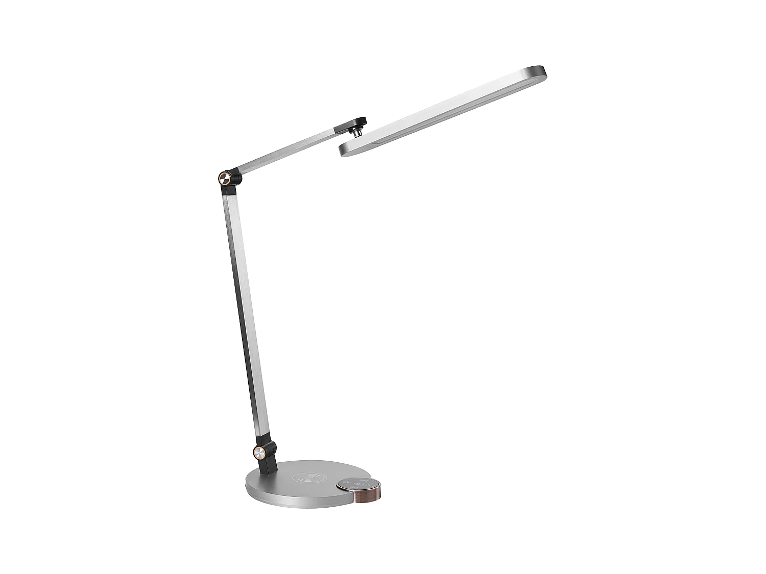 Lampe de bureau LED CAROY Avec chargeur sans fil Gris