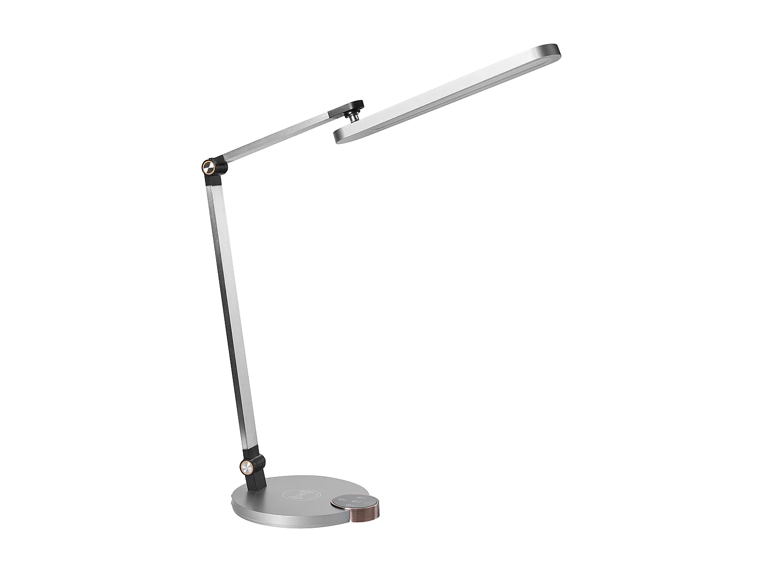 Lampe de bureau LED CAROY Avec chargeur sans fil Gris