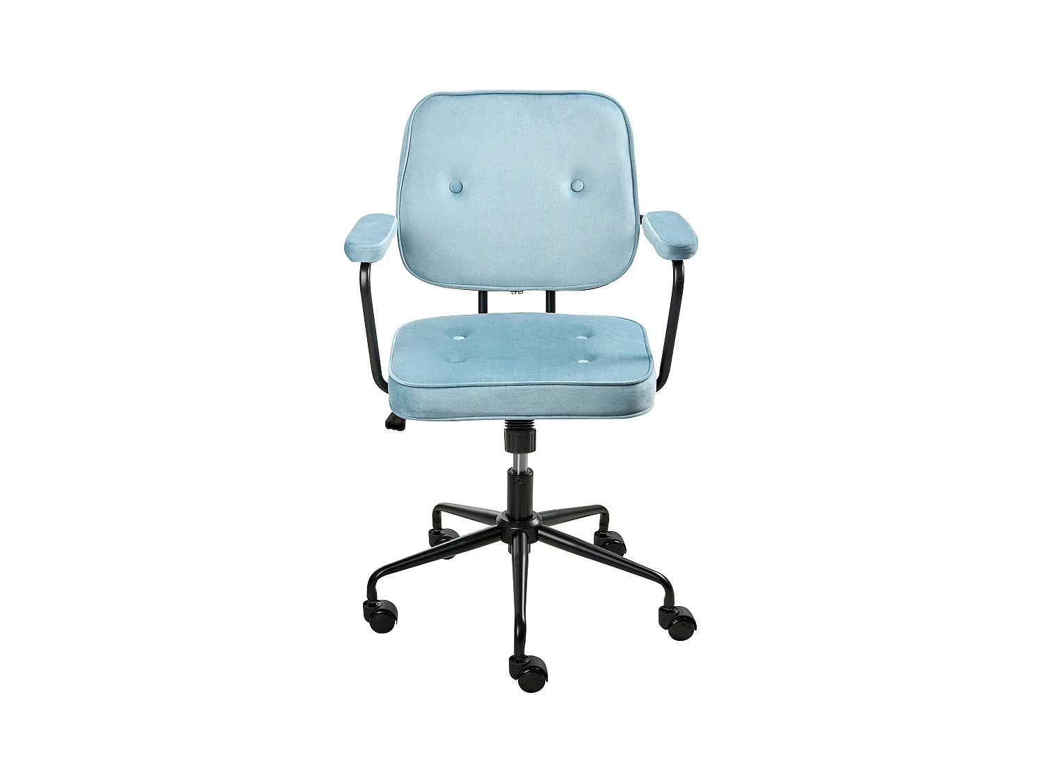 Chaise de bureau PAWNEE Velours Bleu clair