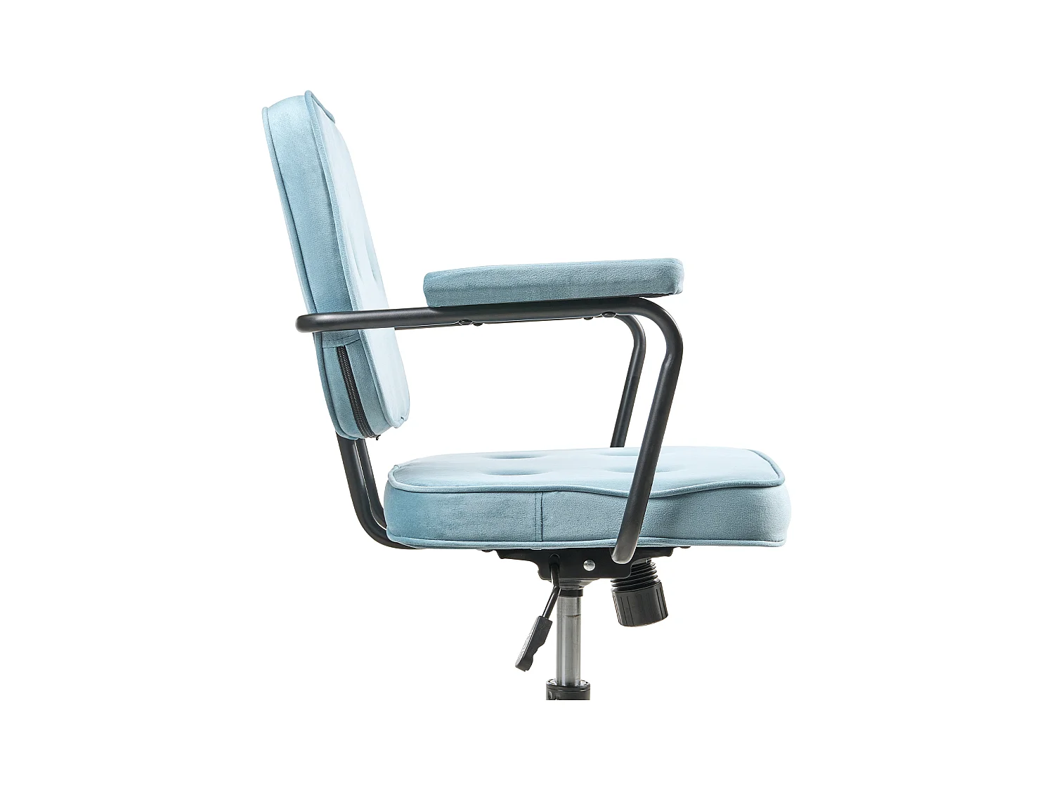 Chaise de bureau PAWNEE Velours Bleu clair