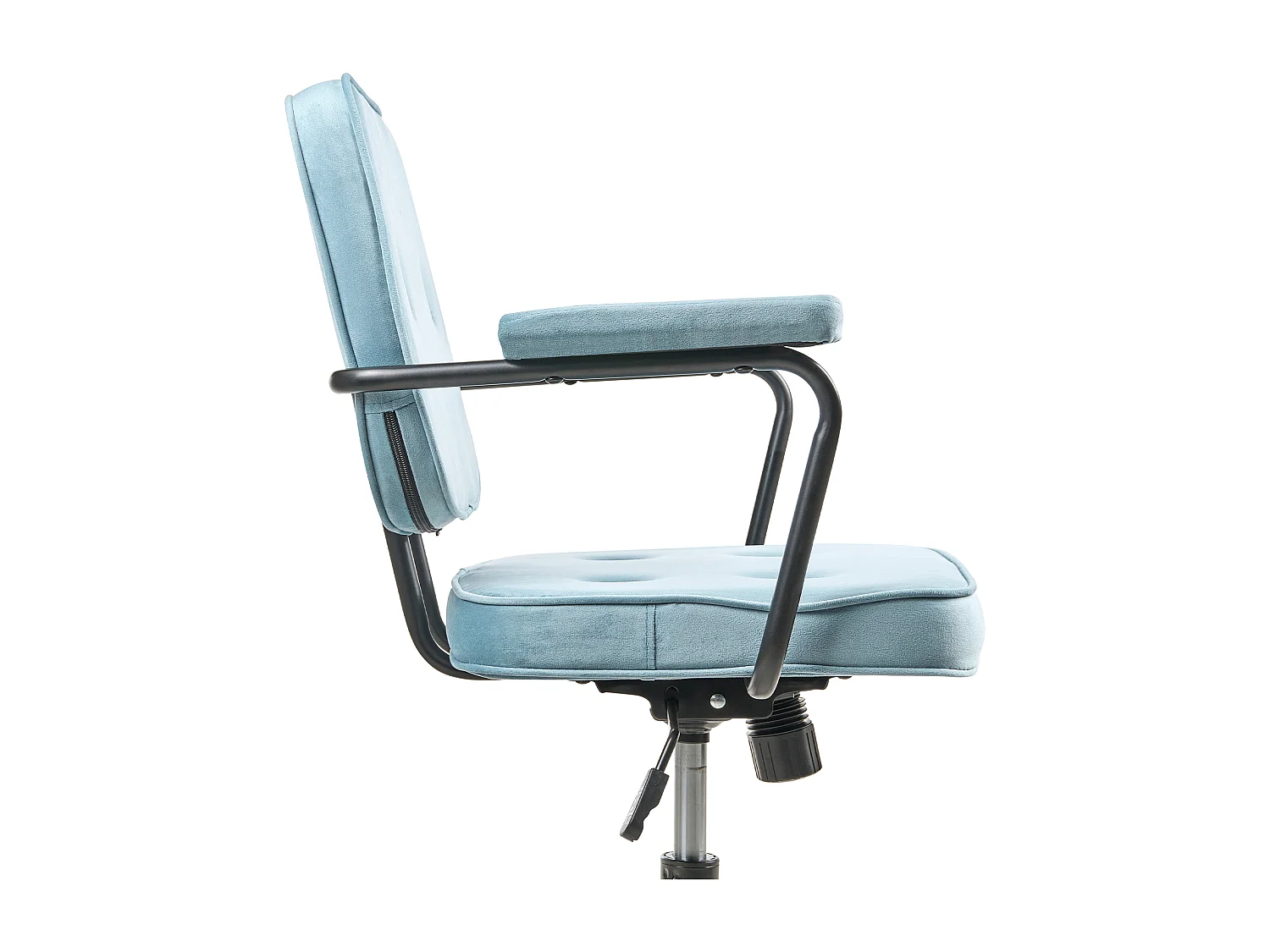 Chaise de bureau PAWNEE Velours Bleu clair