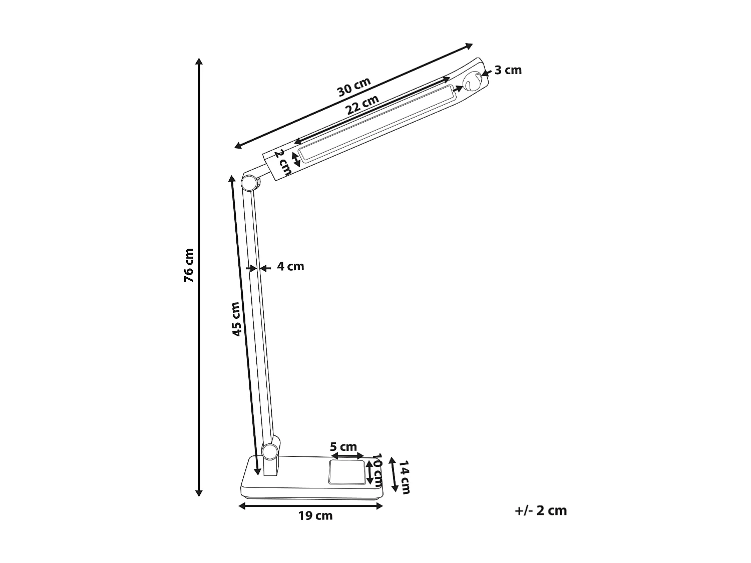 Lampe de bureau LED LEPUS Avec détecteur de mouvement Gris foncé