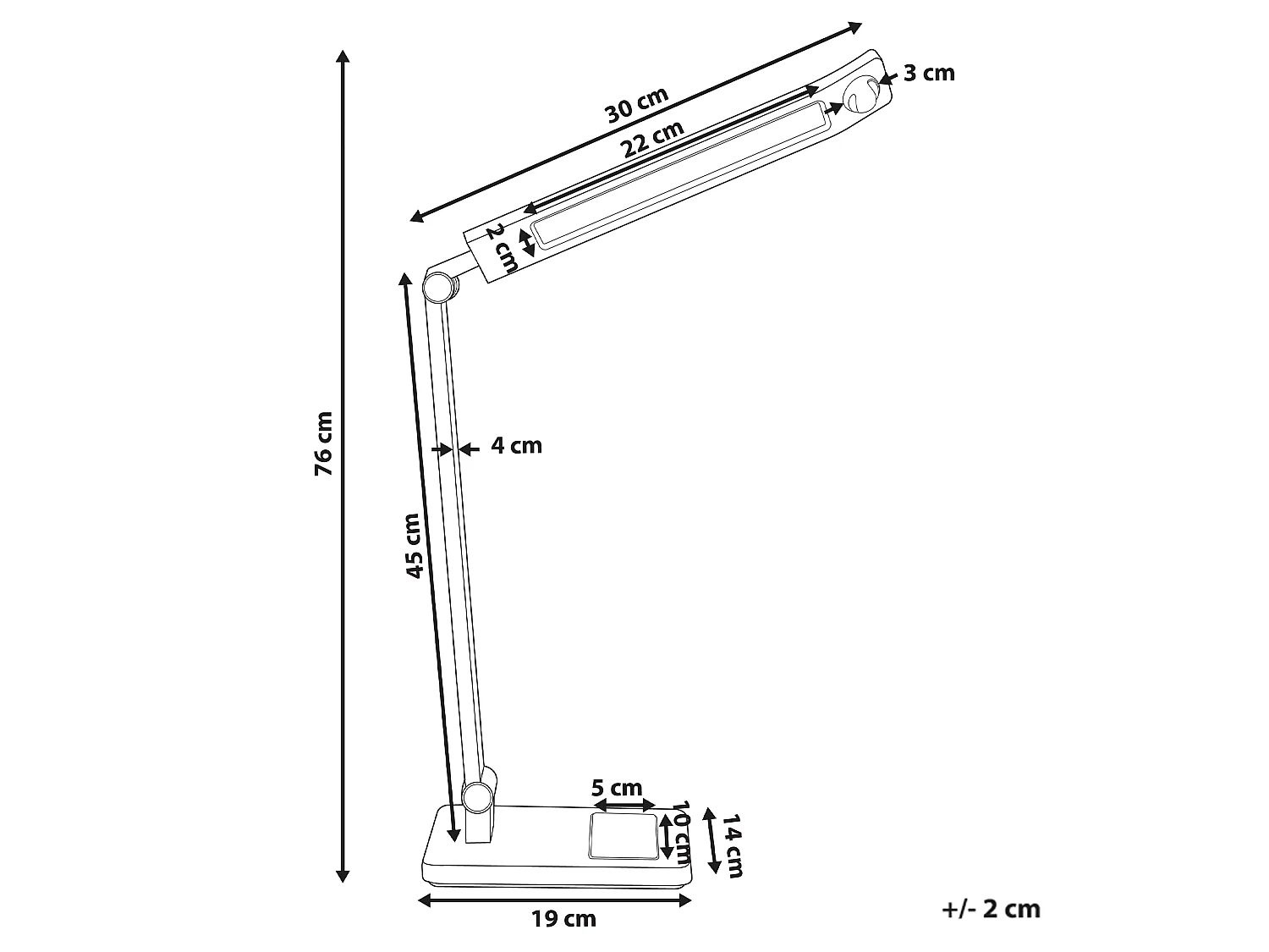 LED Desk Lamp LEPUS with Motion Sensor Dark Grey