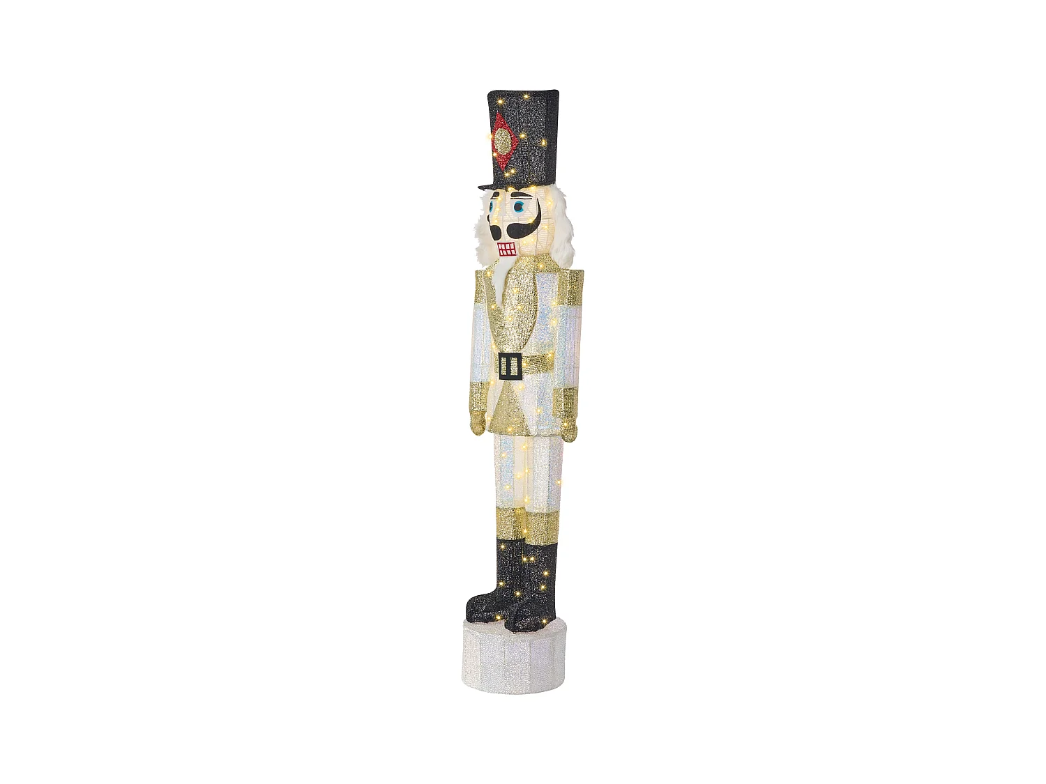 Décoration extérieure LED STOROVAN Casse-noisette 152 cm Blanc/doré